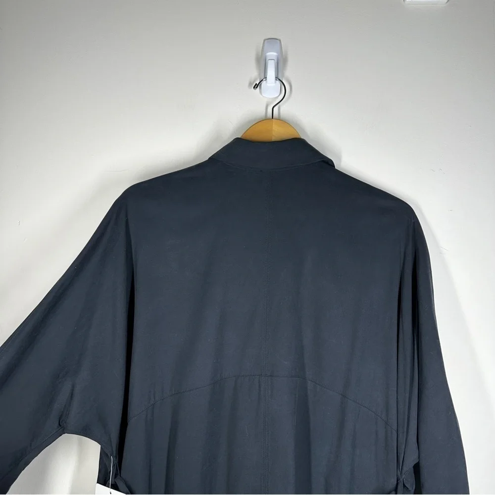 Lululemon Perfectly Poised Belted Shirt Dress Relaxed Fit Black 4
